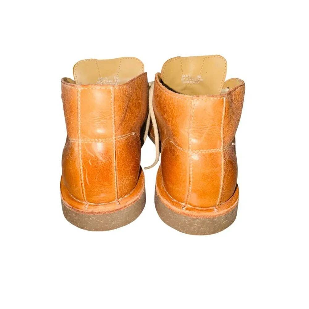 Cole Haan Glenn Cognac Leather Chukka Boots Amber Tan 8 Luxury Office City Money